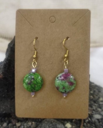 5  σκουλαρικια πρασινα πολυχρομα ΑΧΑΤΗ (1)